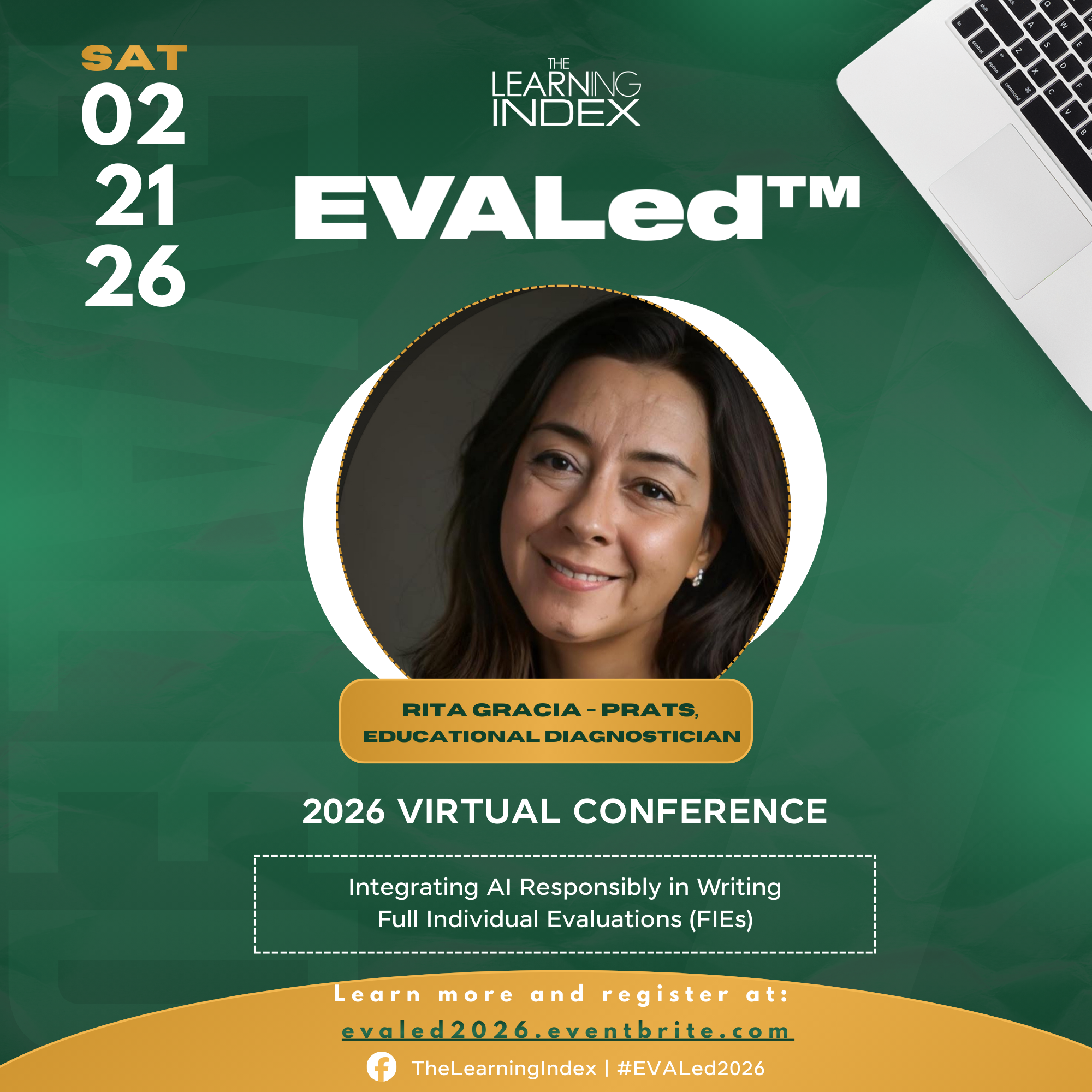 EVALed 2026 presenter flyer — Rita